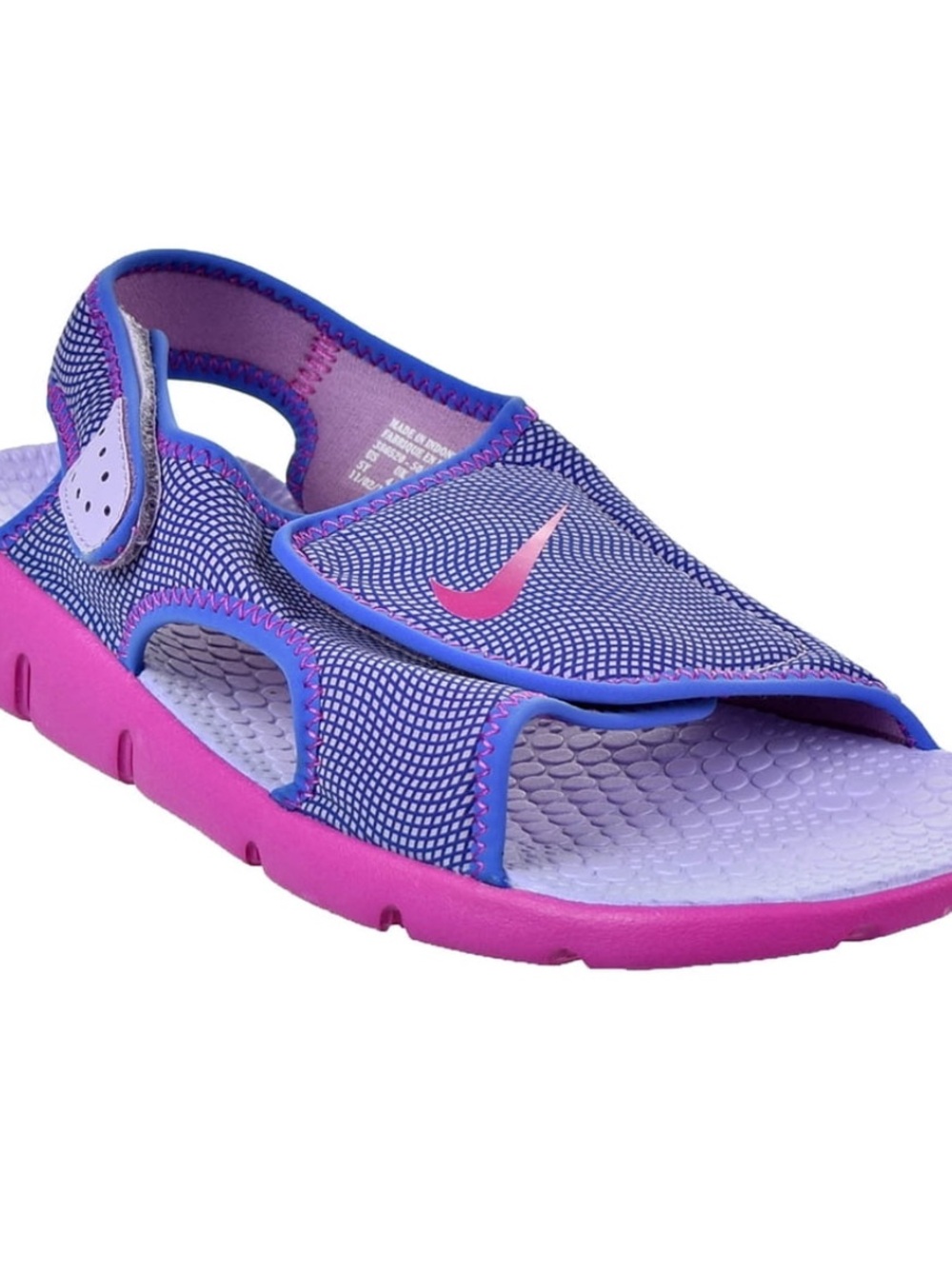 Nike Sunray Kids Purple and Pink Adjustable Slide Sandals